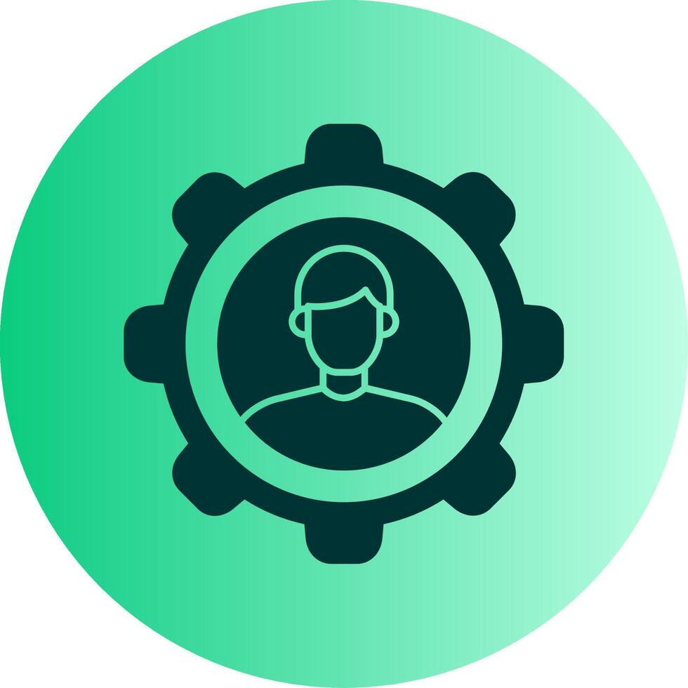 Customer Relationship Dual Tone Gradient Circle Icon vector