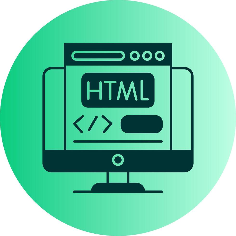Html Dual Tone Gradient Circle Icon vector