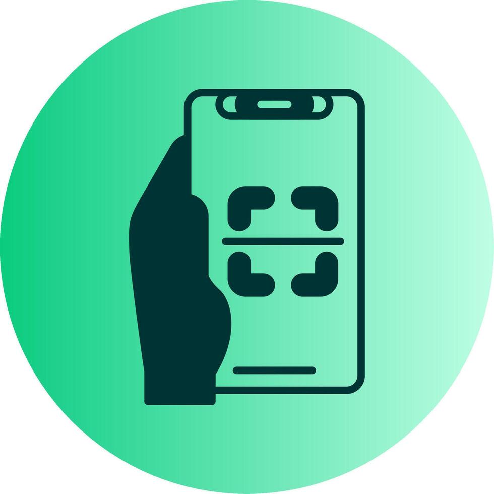 Scanner Dual Tone Gradient Circle Icon vector