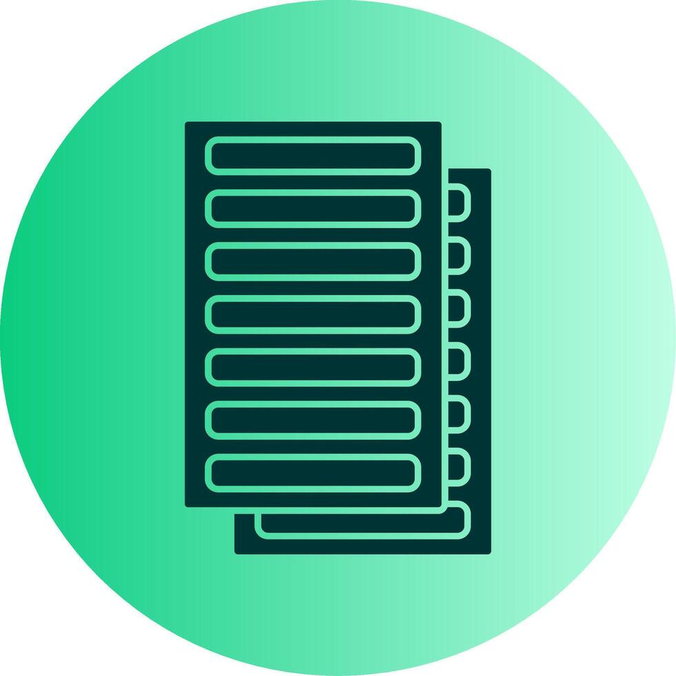 Daily Ledger Dual Tone Gradient Circle Icon vector