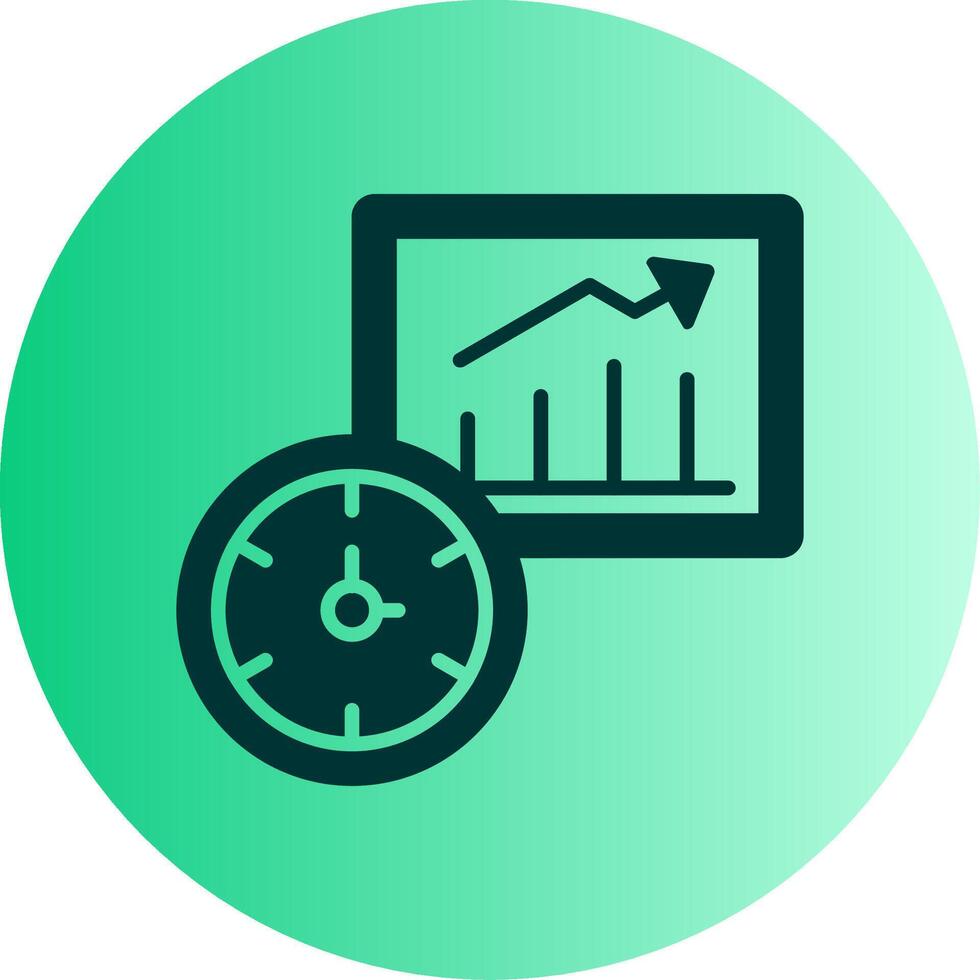 Time To Market Dual Tone Gradient Circle Icon vector