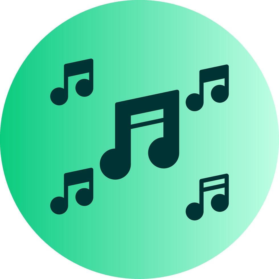 Music Dual Tone Gradient Circle Icon vector