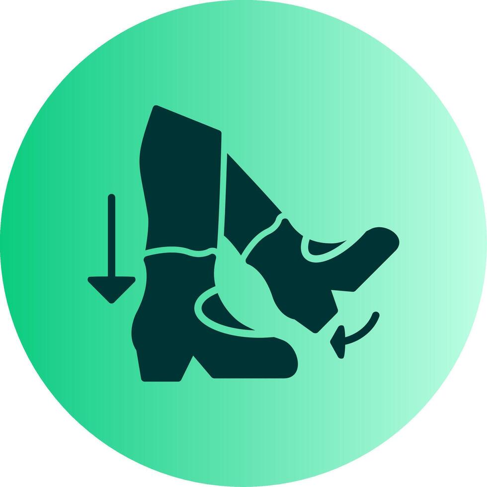Step Back Dual Tone Gradient Circle Icon vector