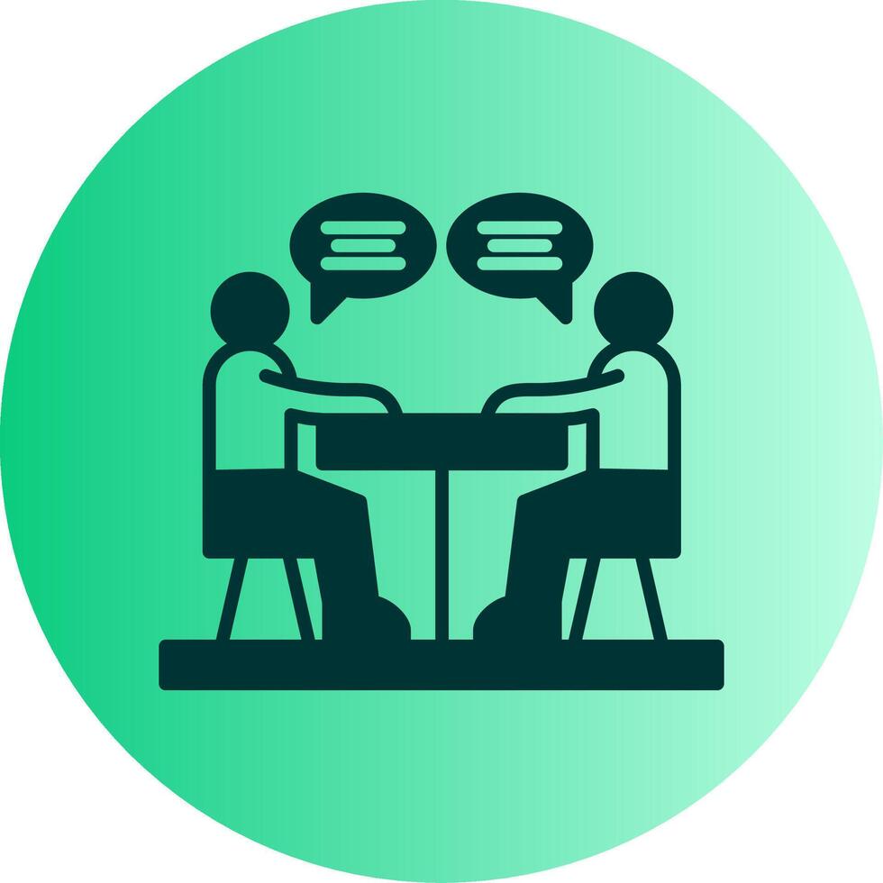 Discussion Dual Tone Gradient Circle Icon vector
