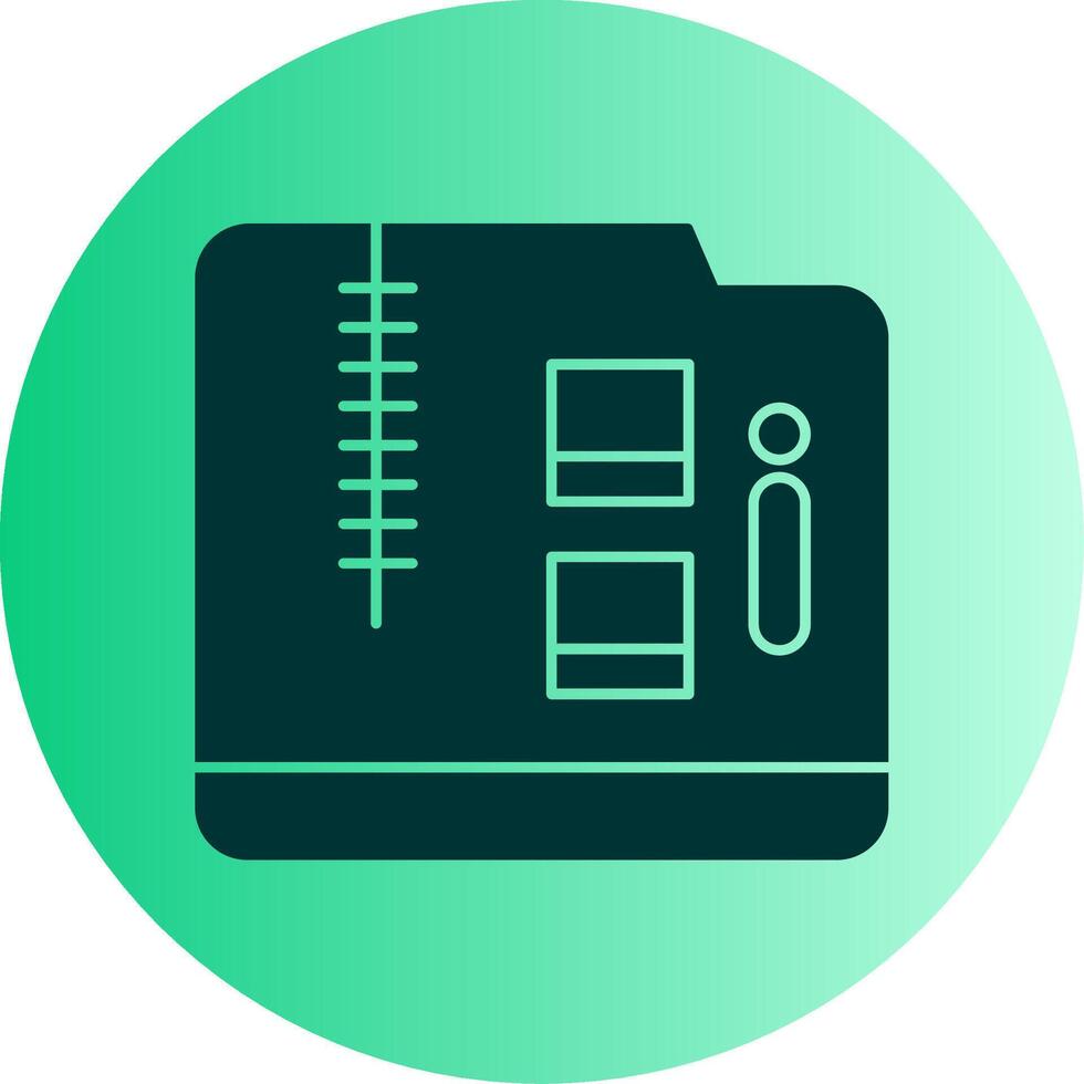 Archive Folder Dual Tone Gradient Circle Icon vector