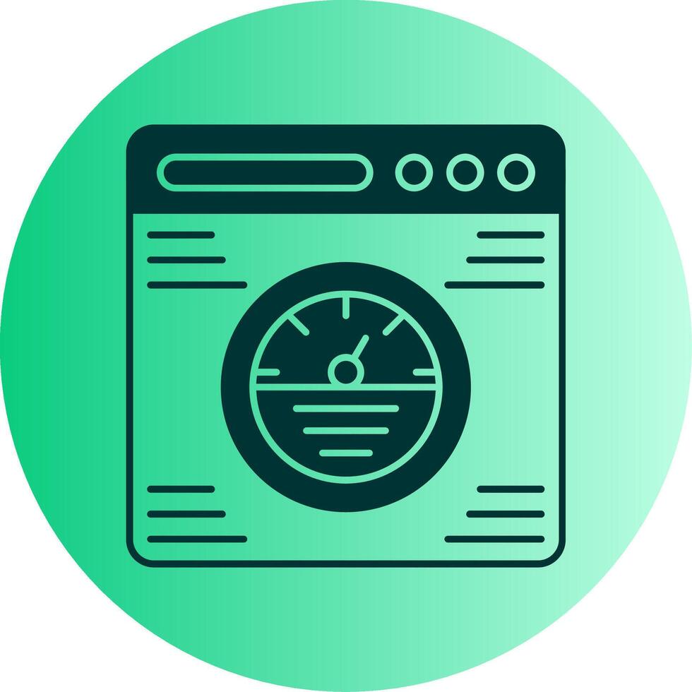 Speedometer Dual Tone Gradient Circle Icon vector