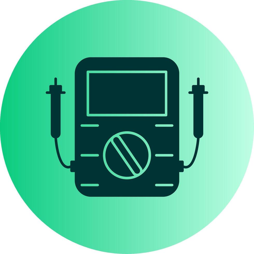 Voltmeter Dual Tone Gradient Circle Icon vector