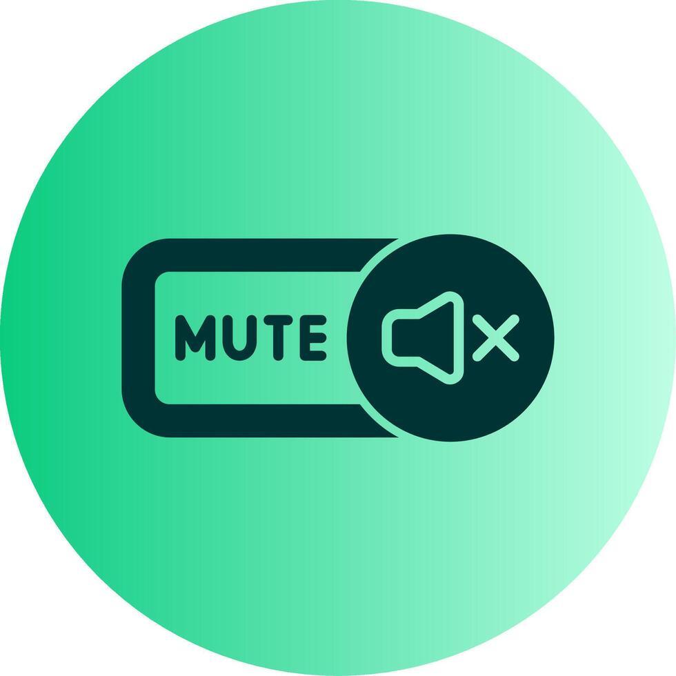 Mute Dual Tone Gradient Circle Icon vector