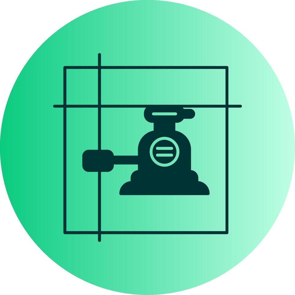 Laser Level Dual Tone Gradient Circle Icon vector