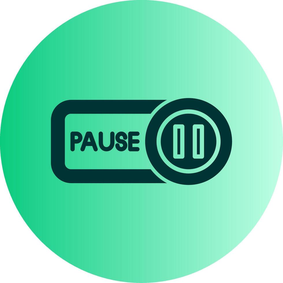 Pause Dual Tone Gradient Circle Icon vector
