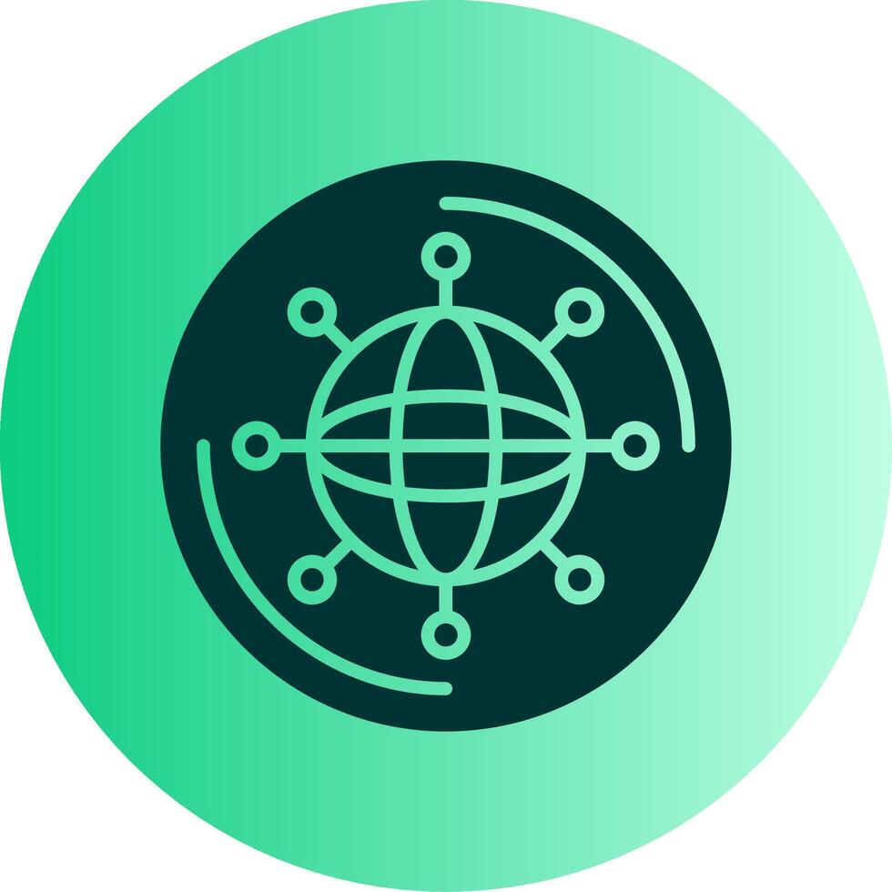Internet Of Things Dual Tone Gradient Circle Icon vector