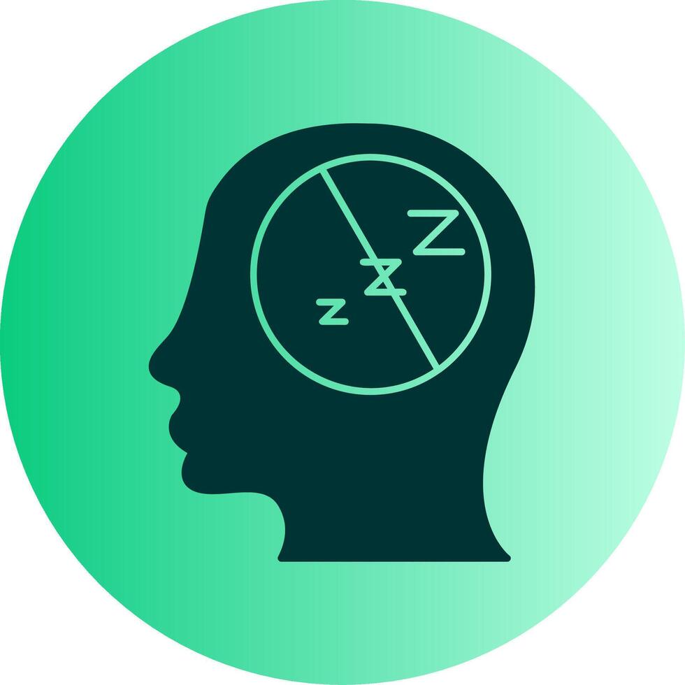 Insomnia Dual Tone Gradient Circle Icon vector