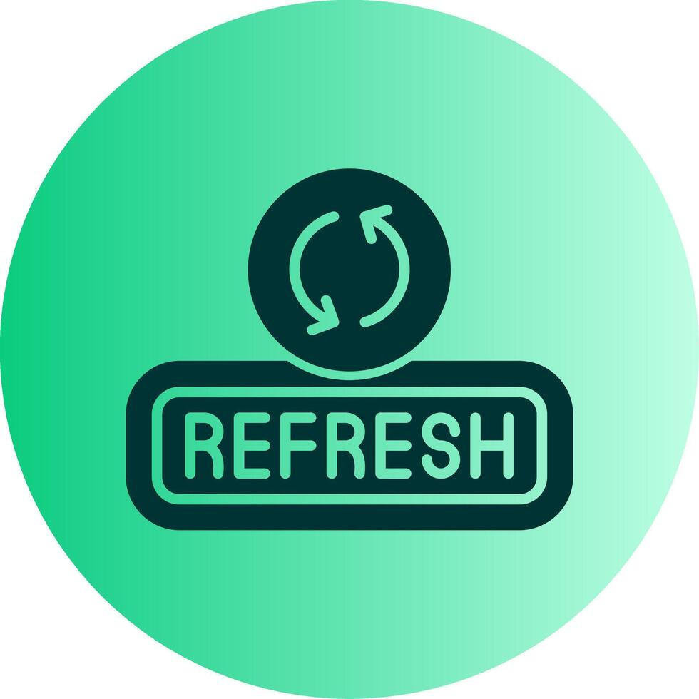 Refresh Dual Tone Gradient Circle Icon vector
