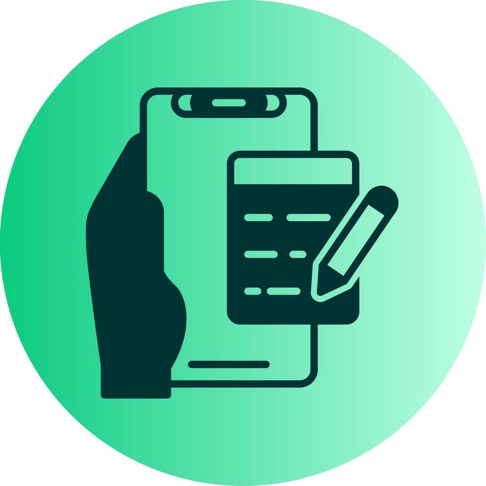 Edit Dual Tone Gradient Circle Icon vector