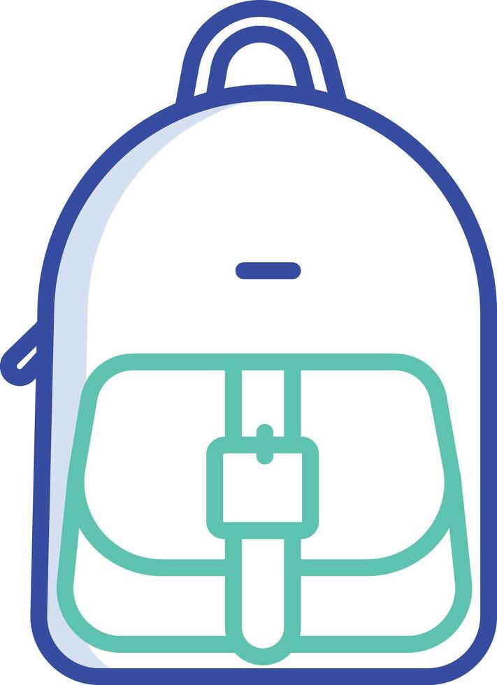 Handbag outline color illustration vector