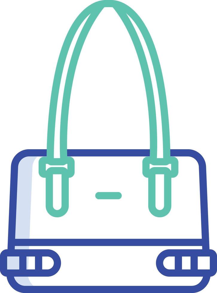 Vanity bag outline color illustration vector