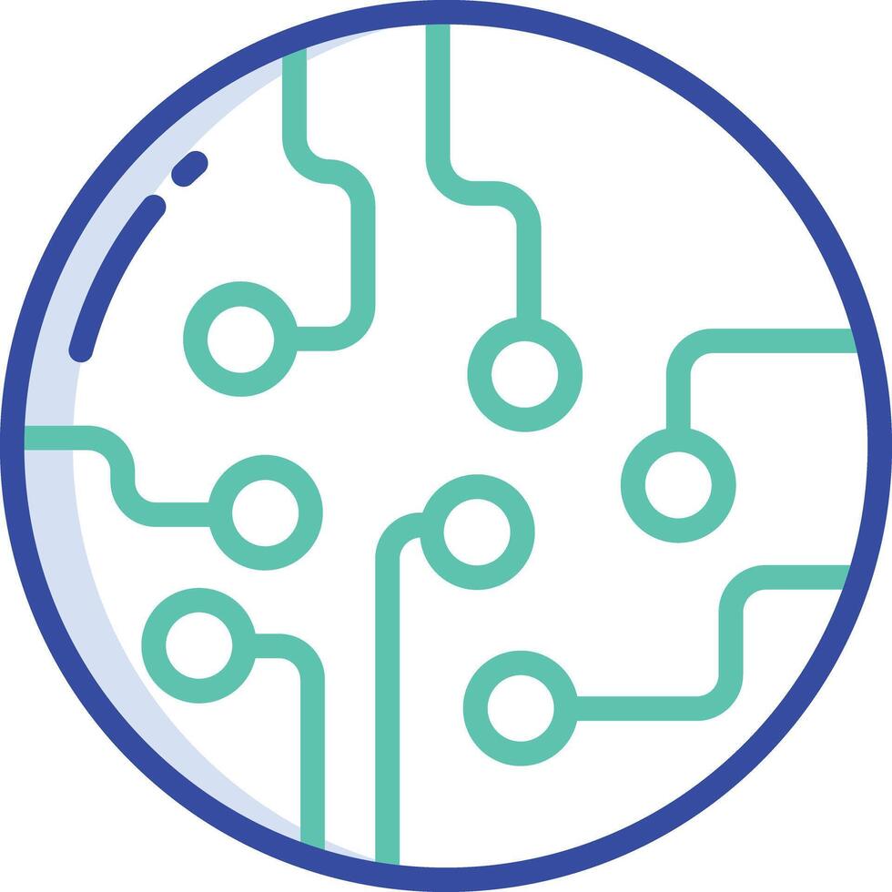 Network outline color illustration vector