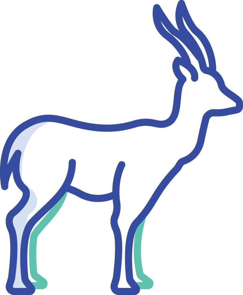 Goat face outline color illustration vector