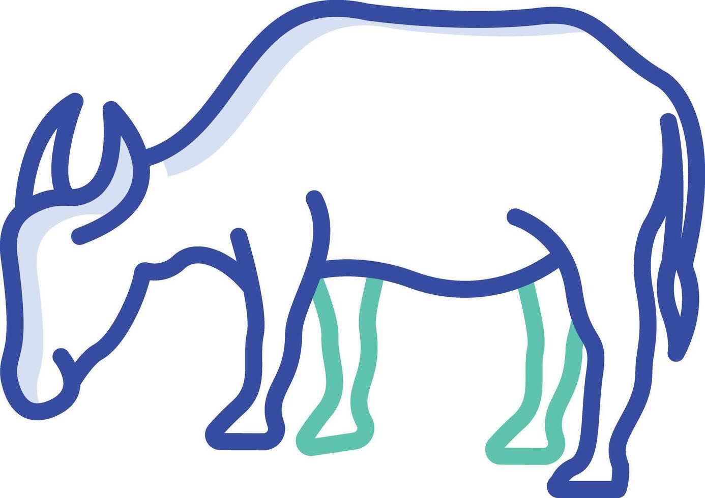Bull face outline color illustration vector