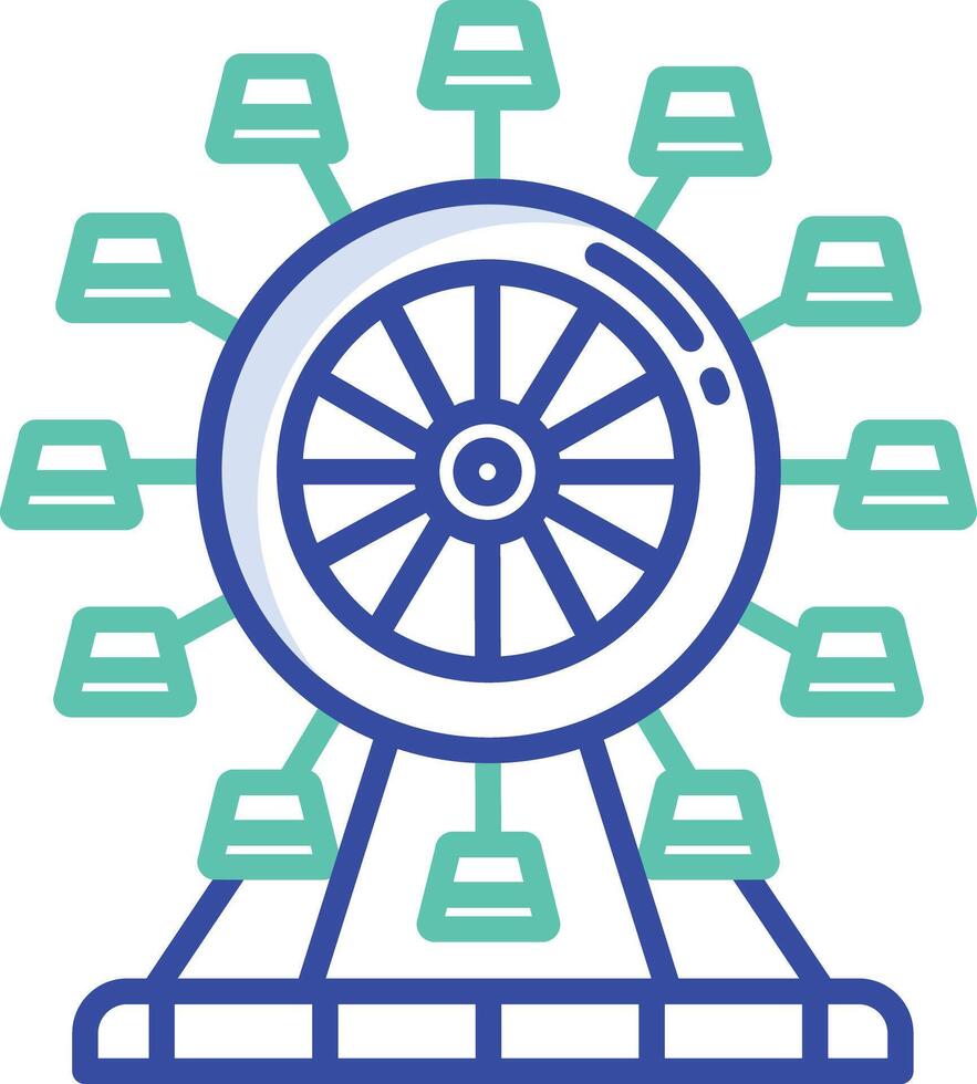 Duck Boat outline color illustration vector