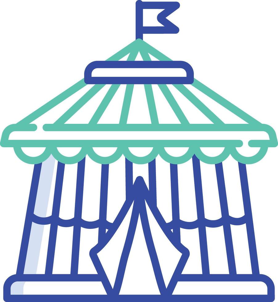 Castle outline color illustration vector