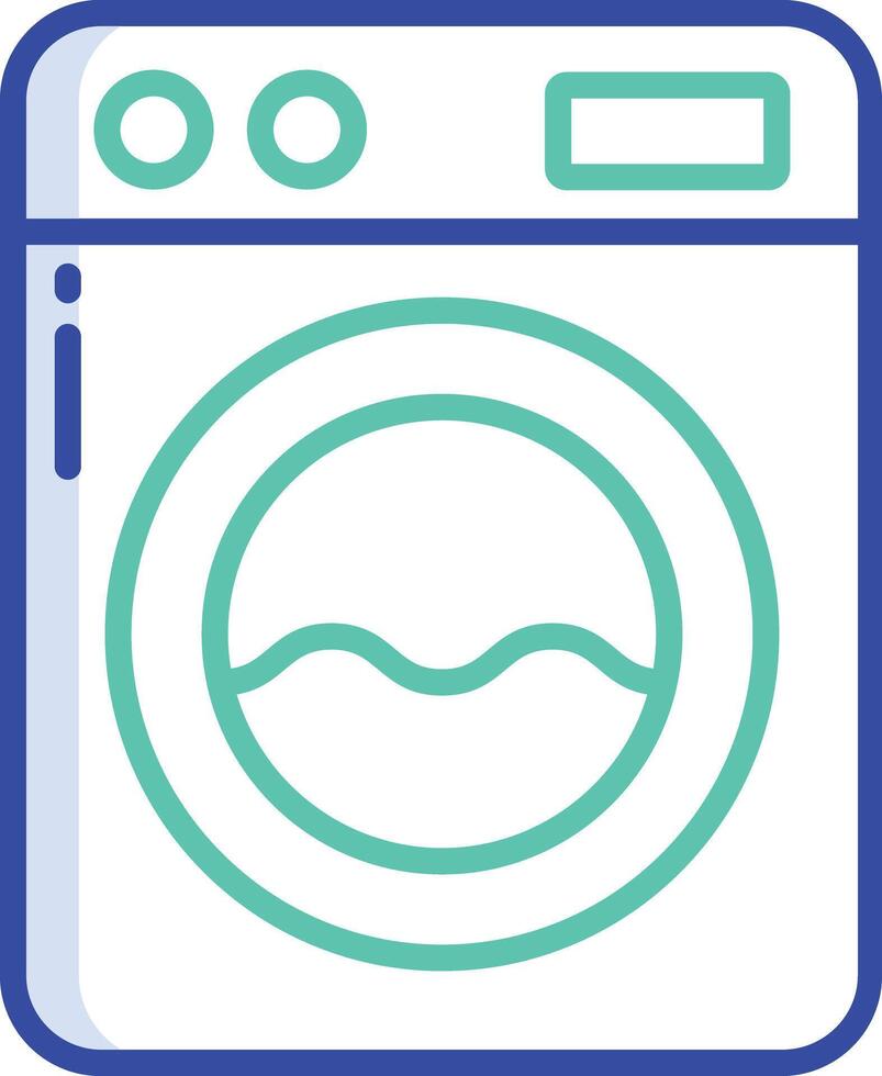 Washing Machine outline color illustration vector