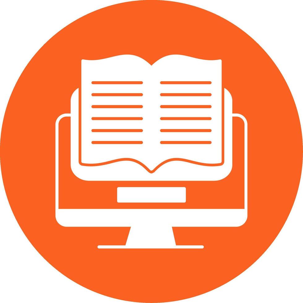 E Learning Glyph Multi Circle Icon vector