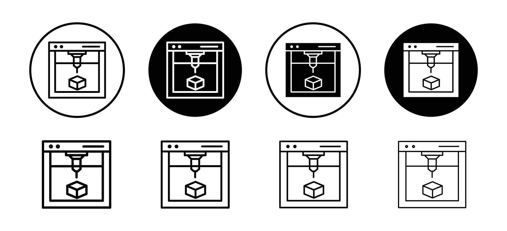 3D printer icon vector