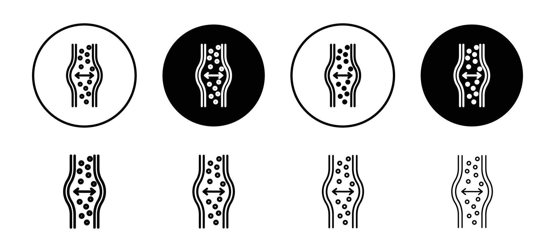 Blood clot pressure icon set collection for web vector