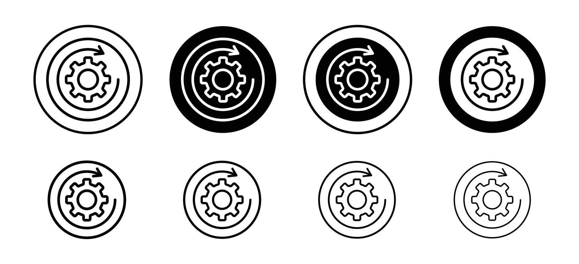 Continuous changes icon set collection. Continuous changes Outline flat Icon. vector
