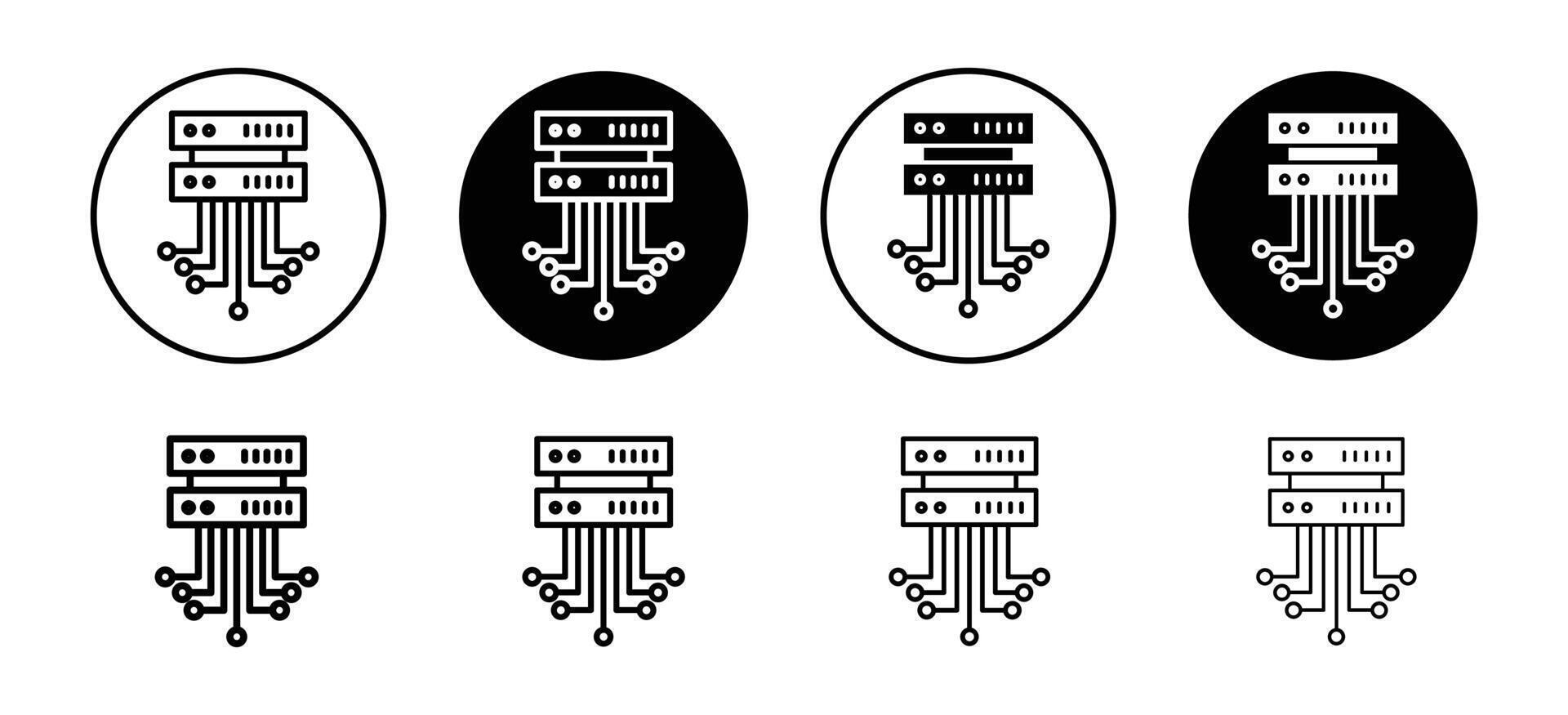 Data architecture icon set collection. Data architecture Outline flat Icon. vector