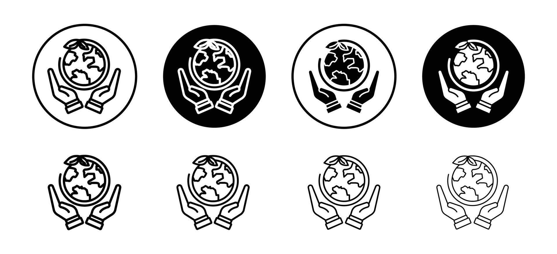Environment icon set collection. Environment Outline flat Icon. vector