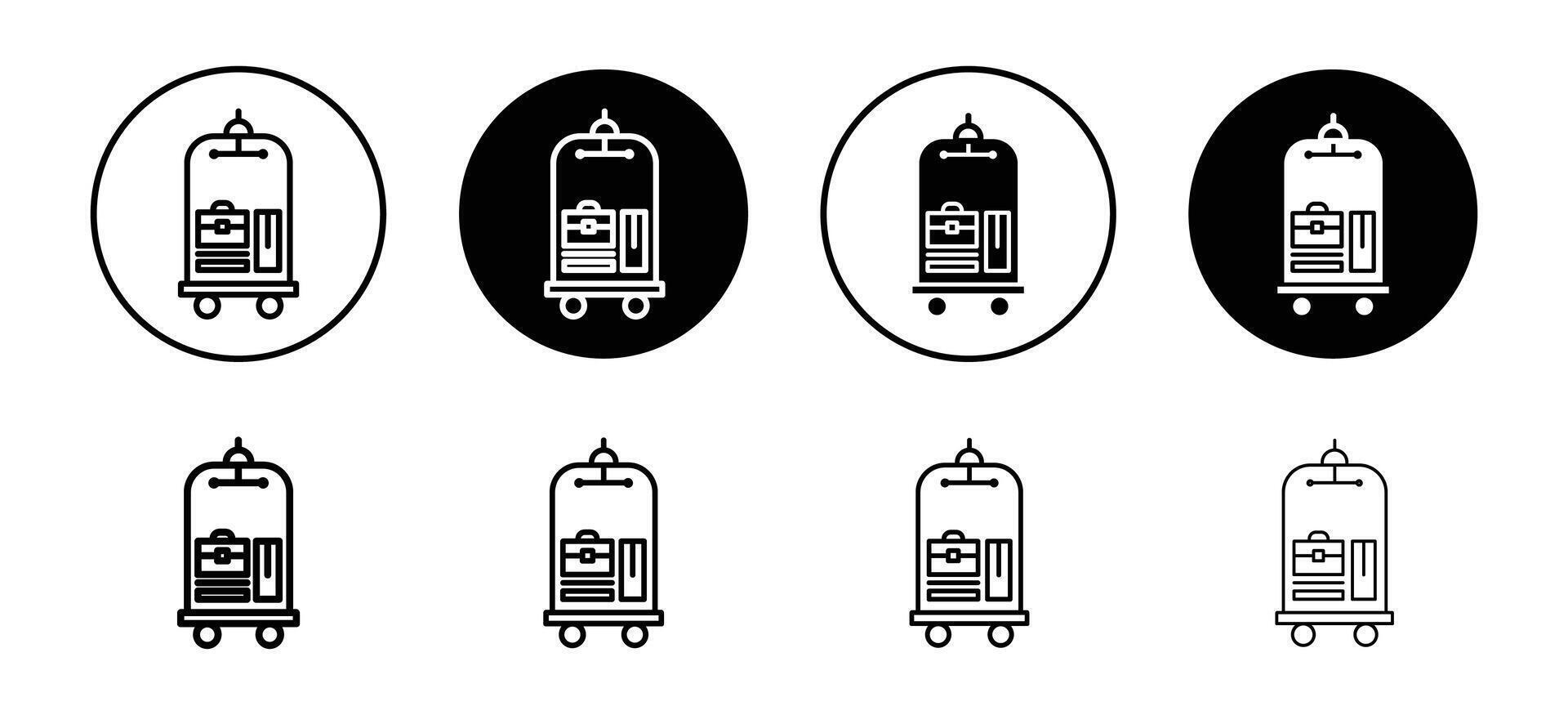 Hotel service icon set collection. Hotel service Outline flat Icon. vector