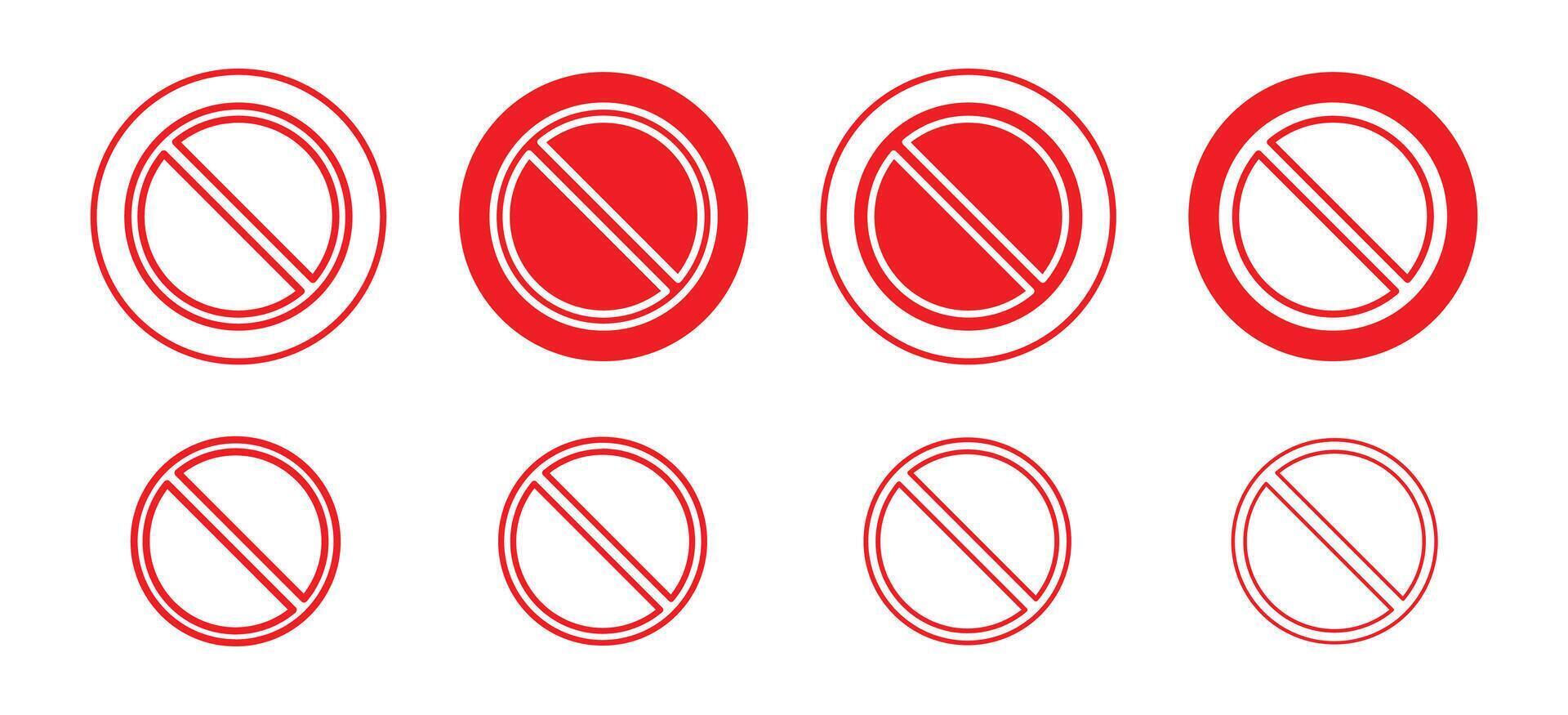 Ignore icon set collection. Ignore Outline flat Icon. vector