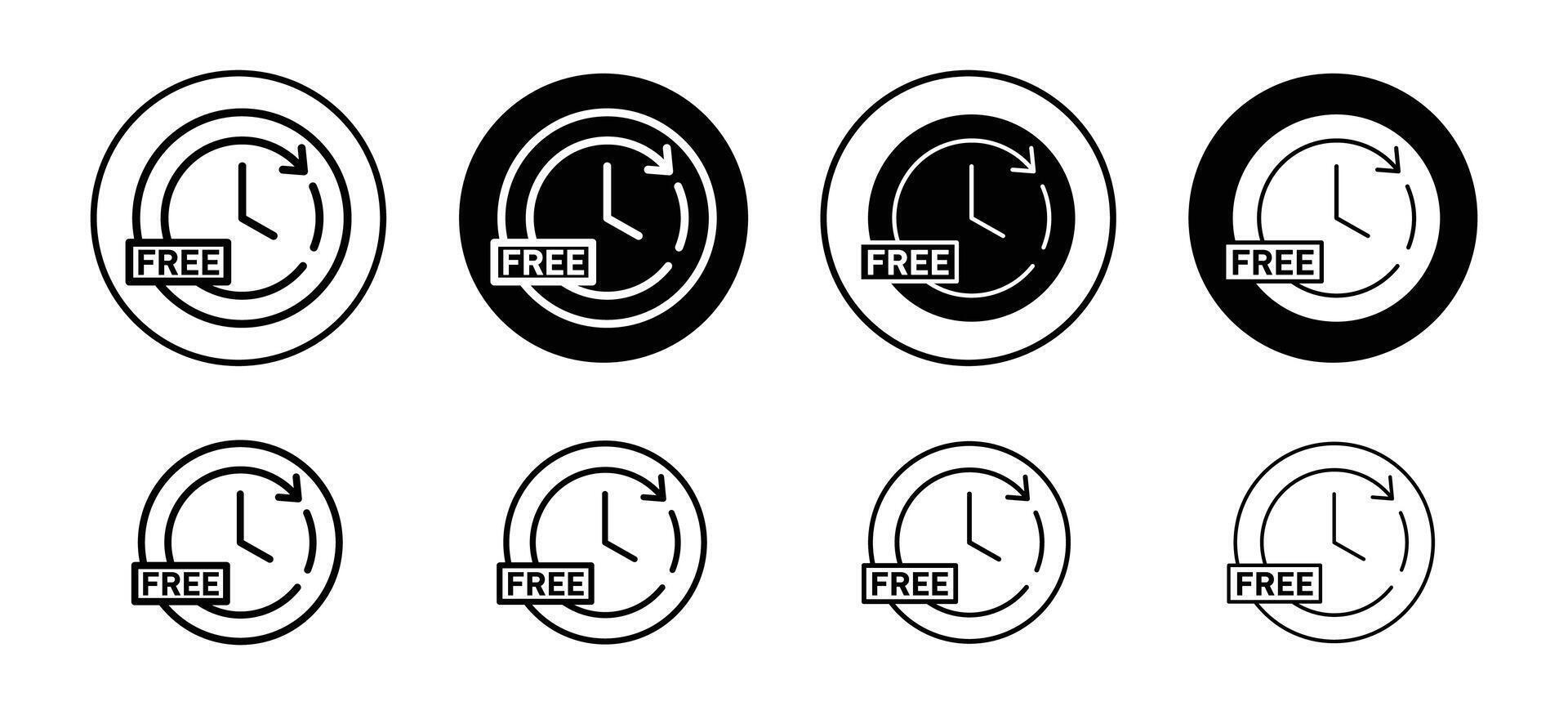 Free time icon vector