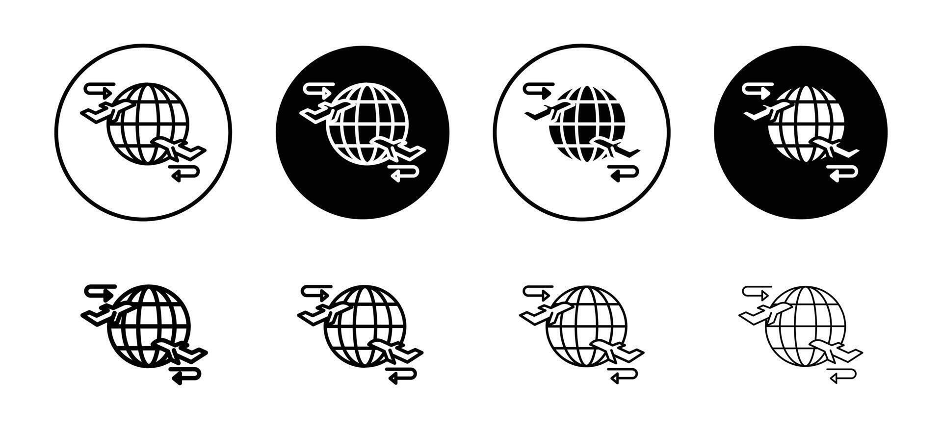 Import export icon set collection. Import export Outline flat Icon. vector