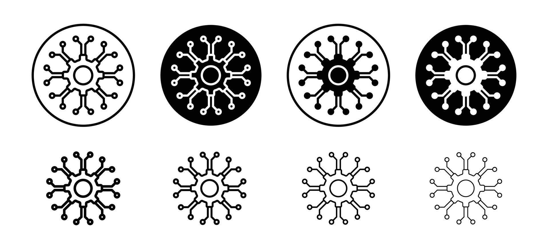 ICT icon set collection. ICT Outline flat Icon. vector