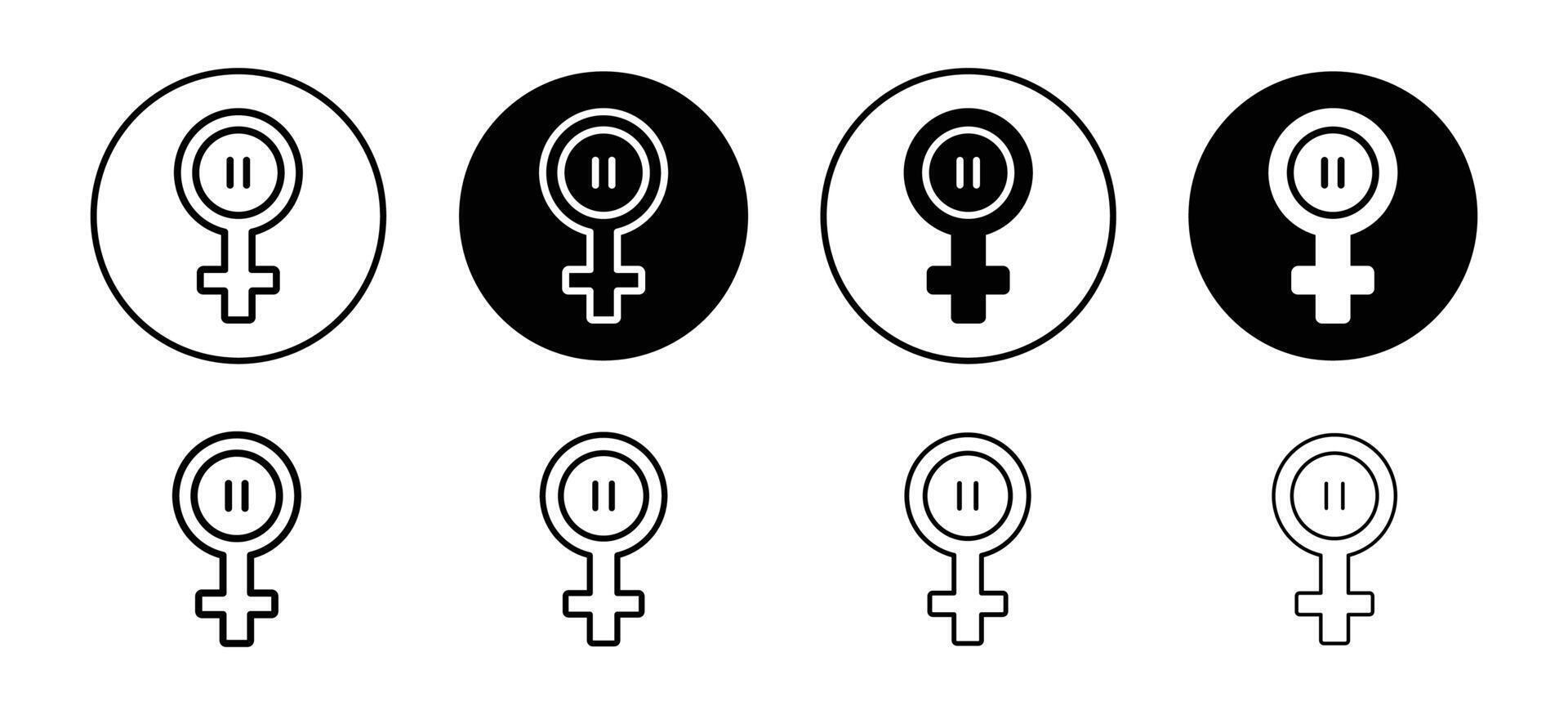 Menopause icon set collection. Menopause Outline flat Icon. vector