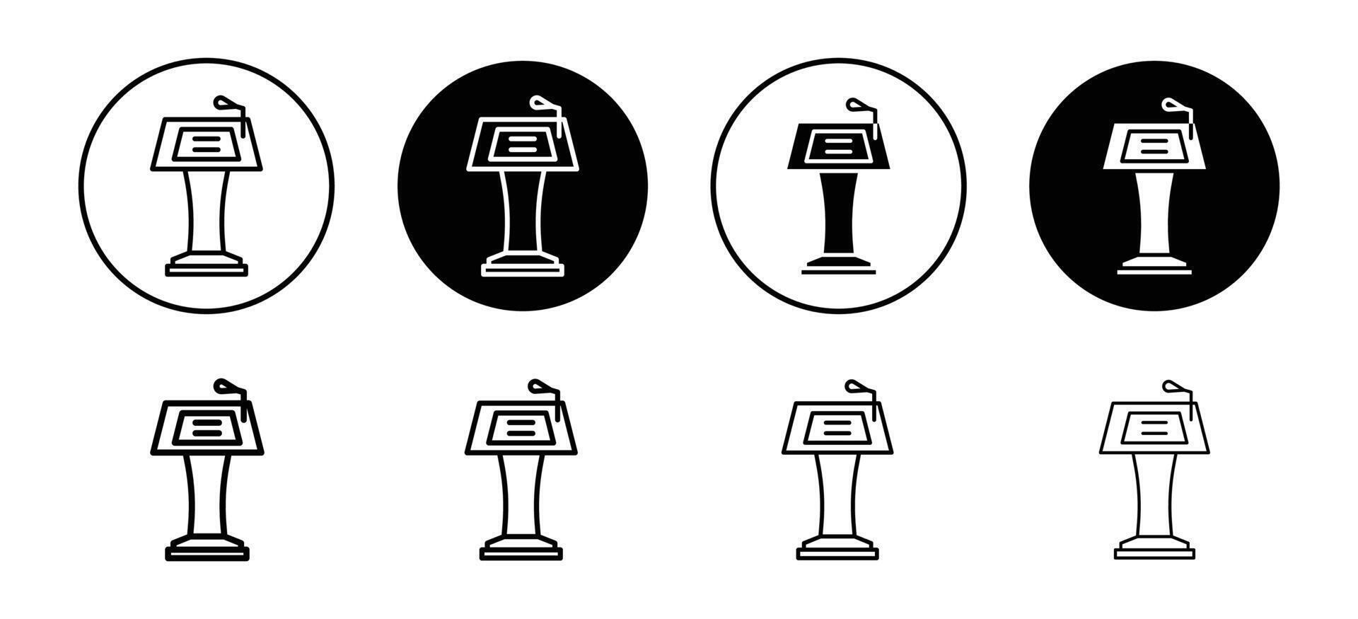 Keynote presentation icon set collection. Keynote presentation Outline flat Icon. vector