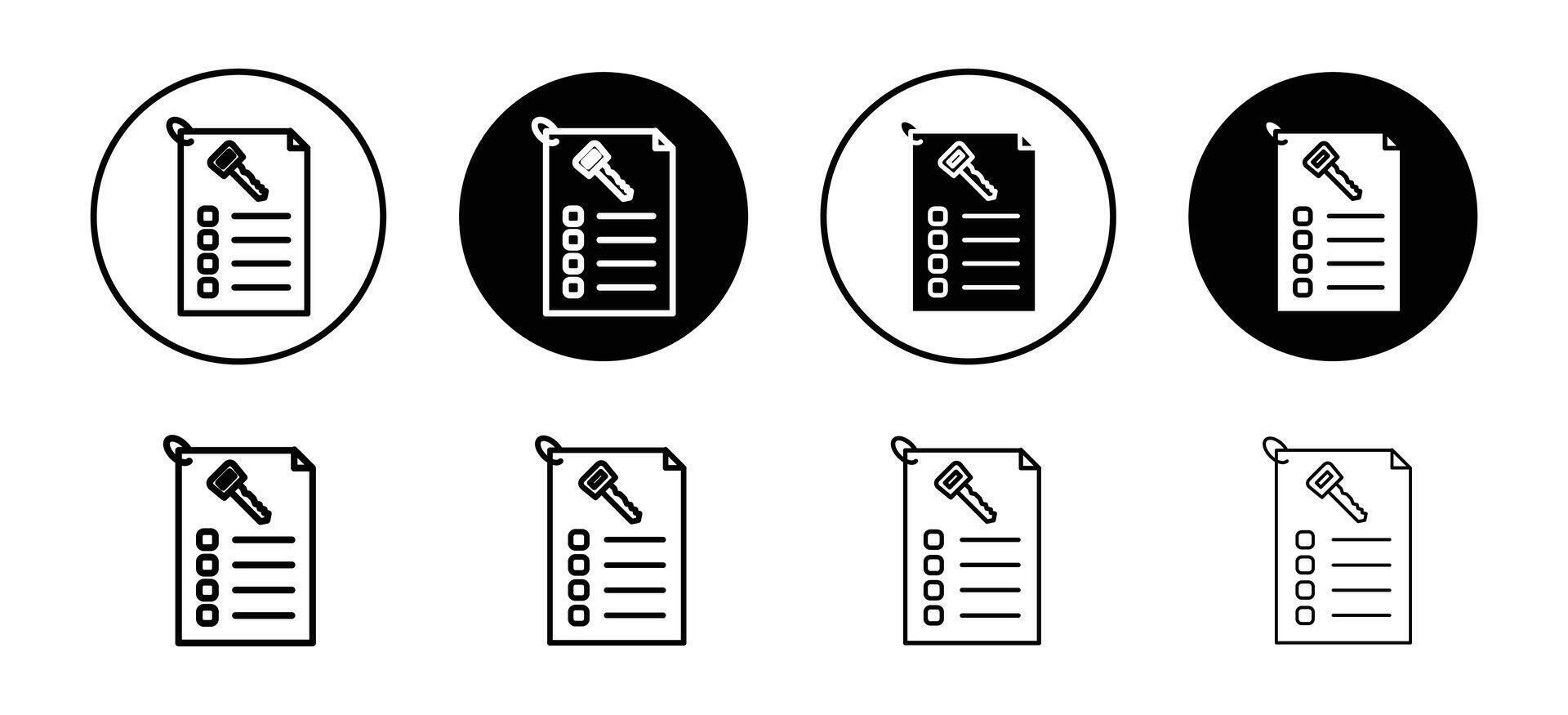 Key takeaway icon set collection. Key takeaway Outline flat Icon. vector