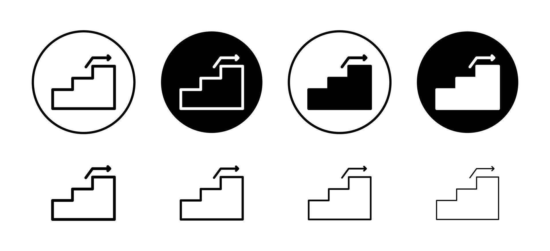 Next steps icon set collection. Next steps Outline flat Icon. vector