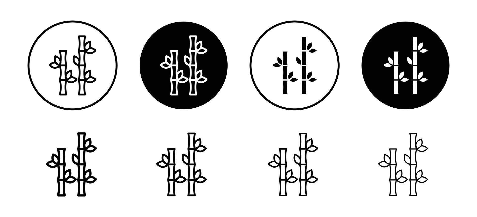 Bamboo icon set collection for web vector