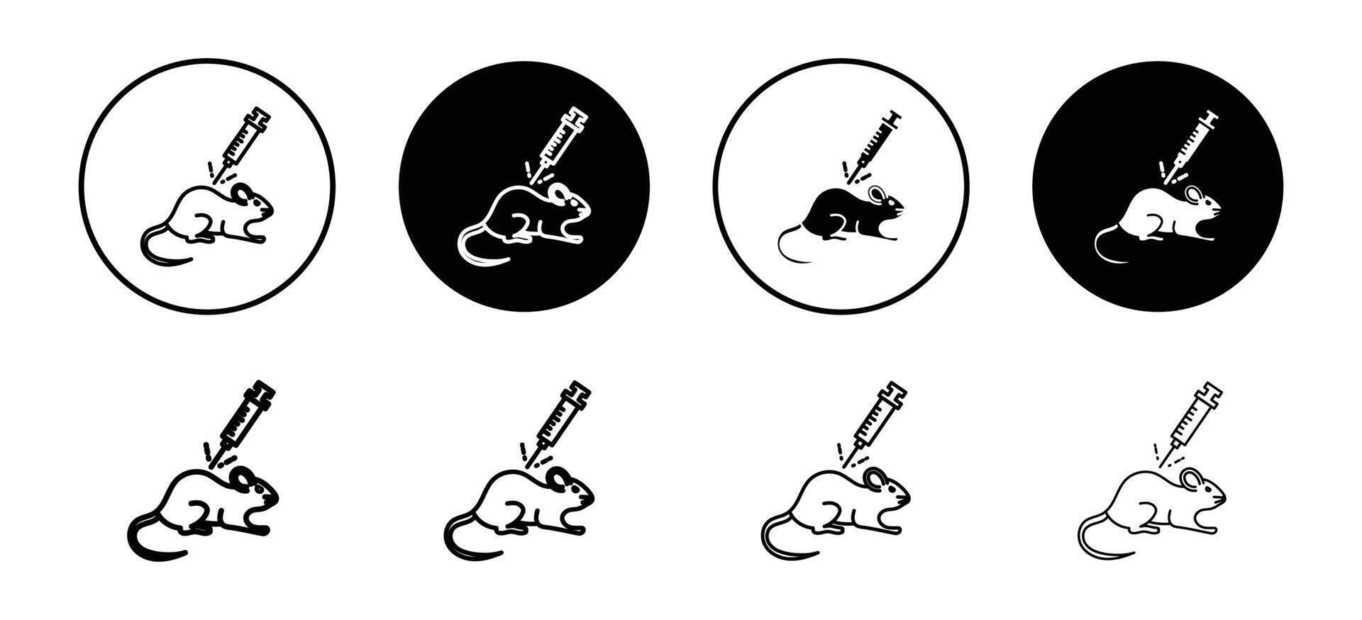 Animal testing icon representing laboratory experiments and scientific research, suitable for medical and scientific designs vector