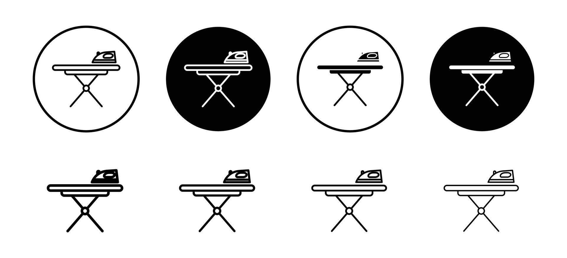 Ironing board icon depicting household chores and laundry, perfect for home improvement, cleaning services, and domestic tasks vector