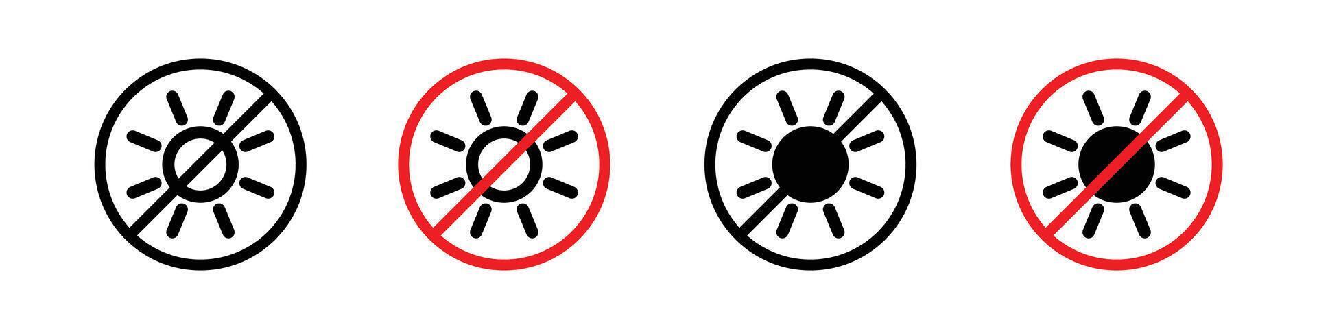 No sun brightness or sun beam ray available in sky icon. sun not visible so light heat is not coming symbol. vector