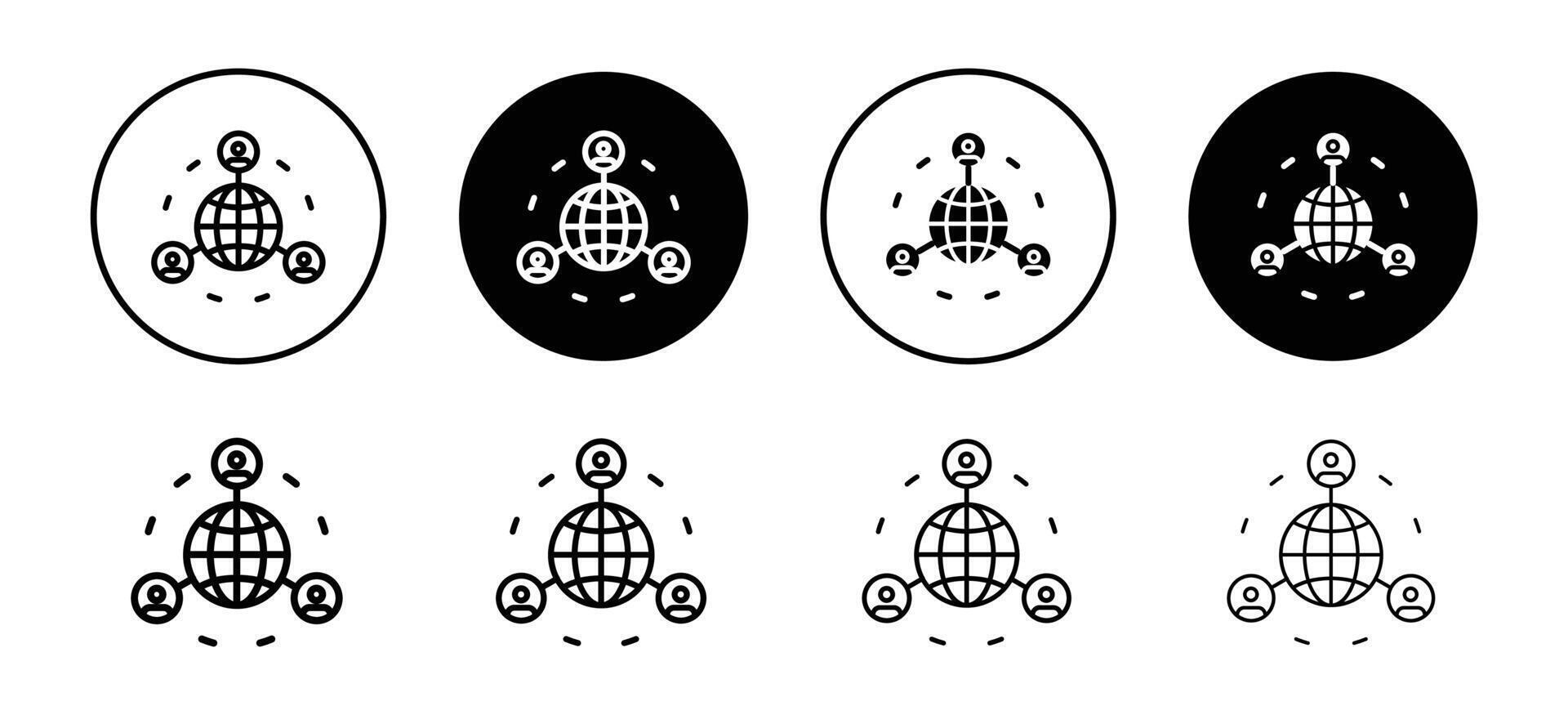 Outsourcing work of corporate company work in parts to remote employment by hiring freelancer icon. web connection or development technology symbol vector