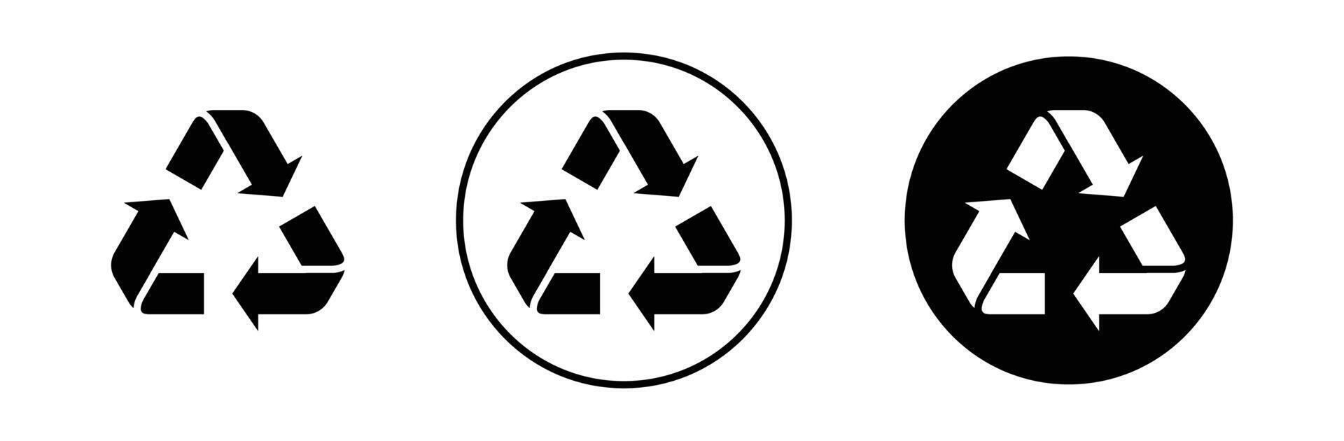 Recycle icon representing environmental sustainability and waste management, perfect for eco-friendly and green projects vector