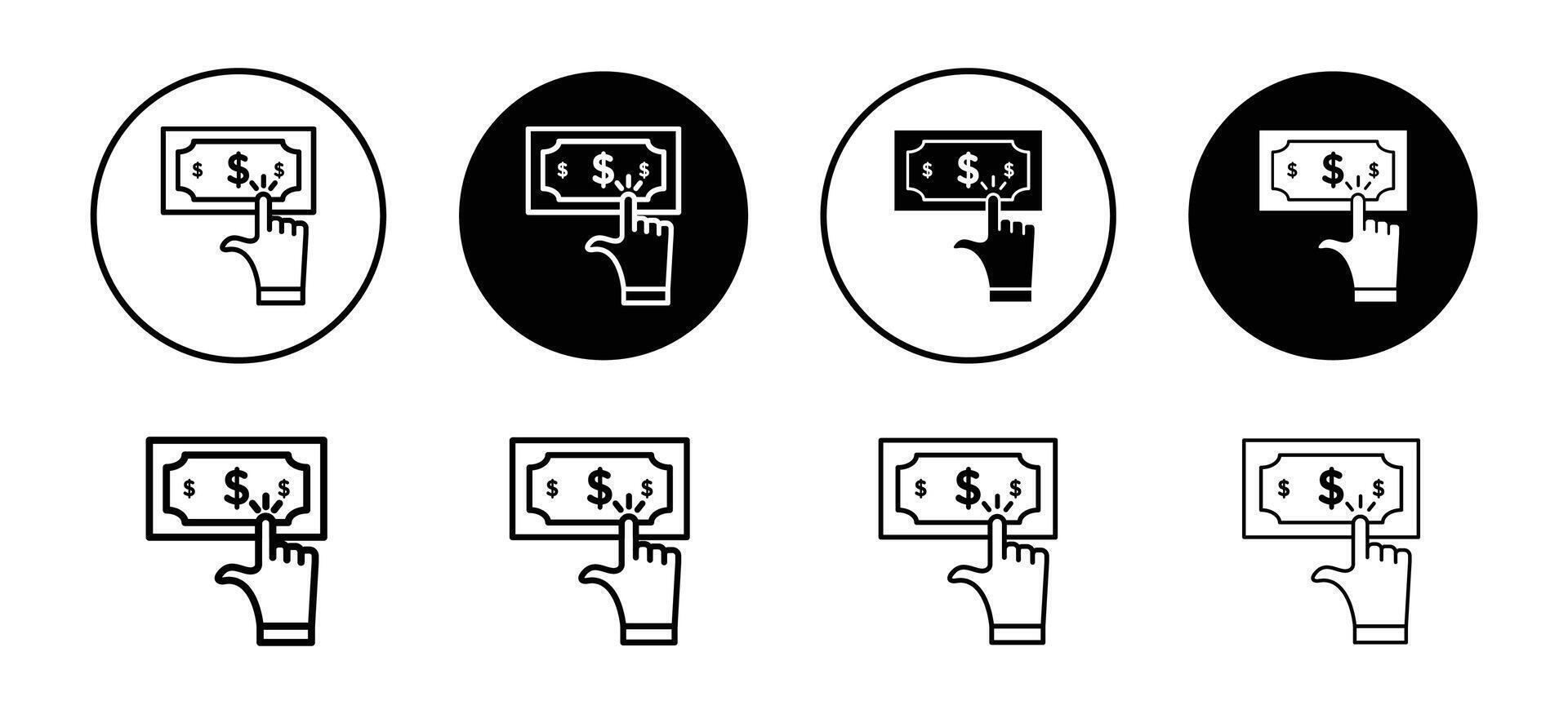 Pay per click icon set collection for web vector
