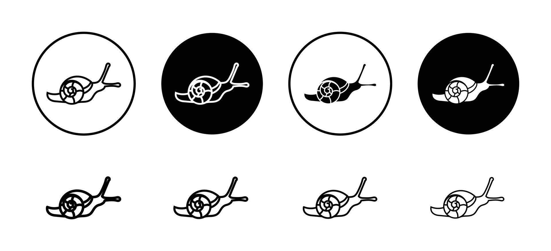 Snail icon set collection for web vector
