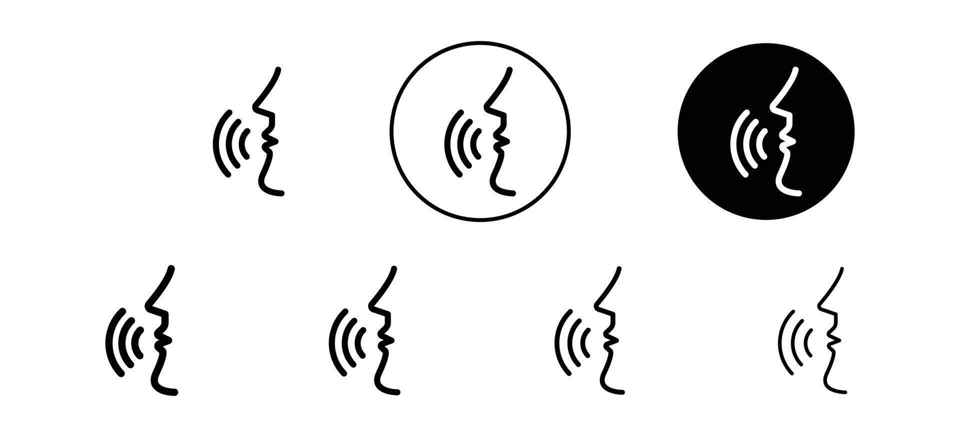 Voice recognition icon set collection for web vector